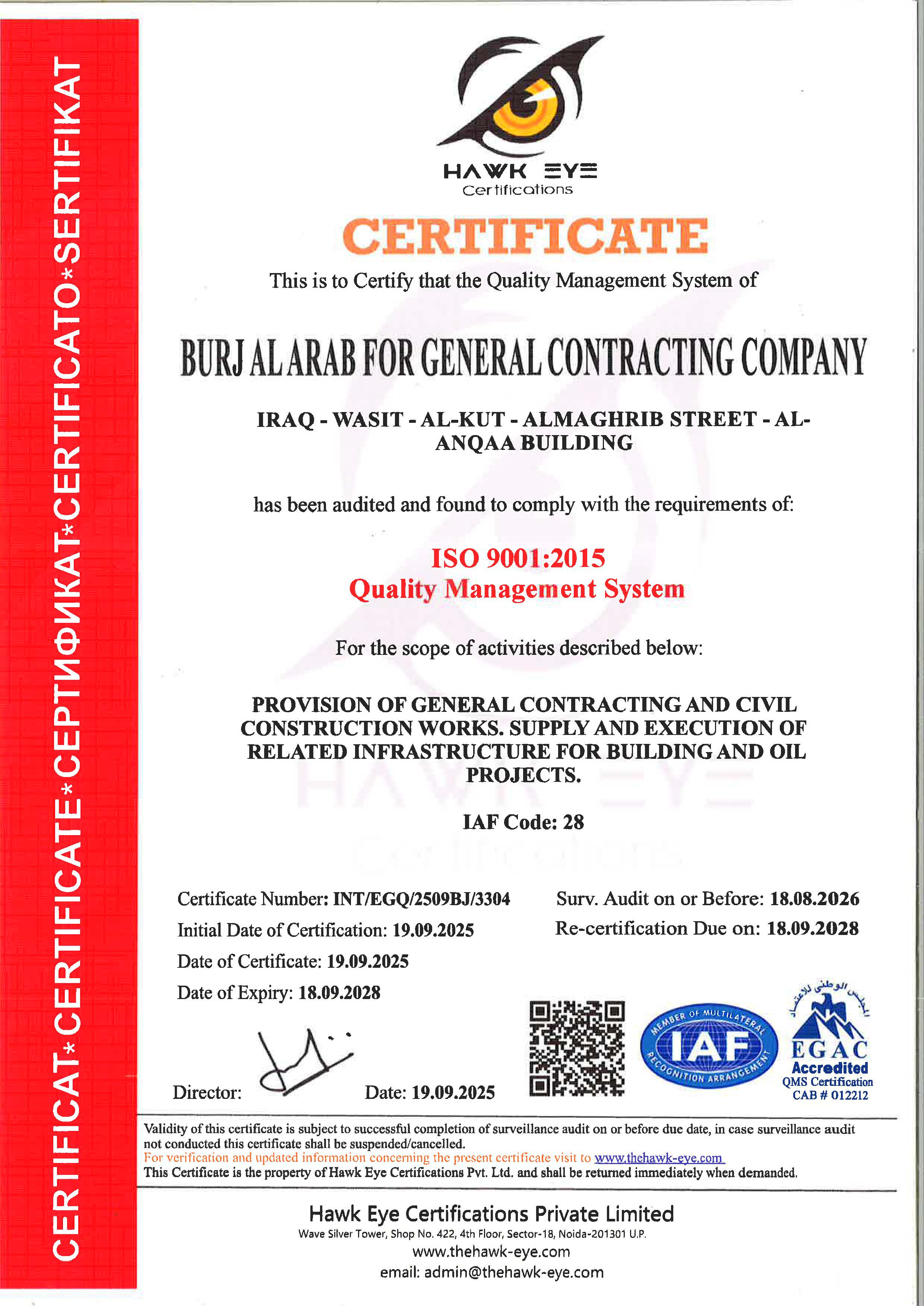 ISO CERTIFICATES