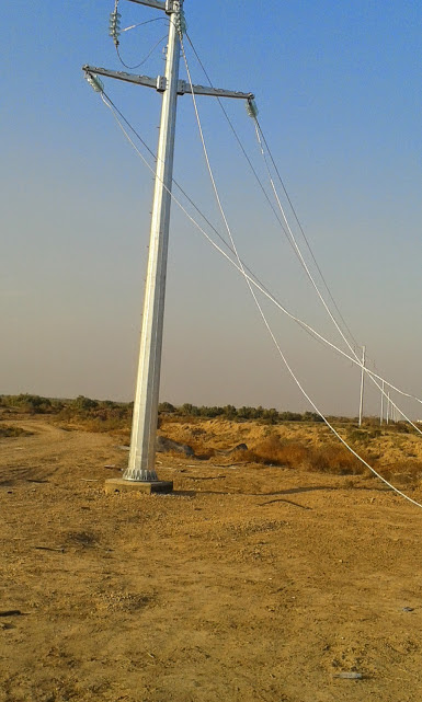 Construction of electrical poles and installation of foundations in the Majnoon, Bazargan and Halfaya oil fields