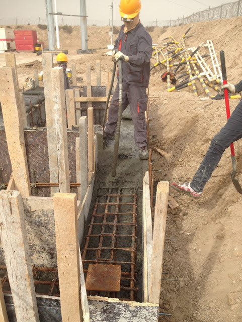 Construction of electrical poles and installation of foundations in the Majnoon, Bazargan and Halfaya oil fields