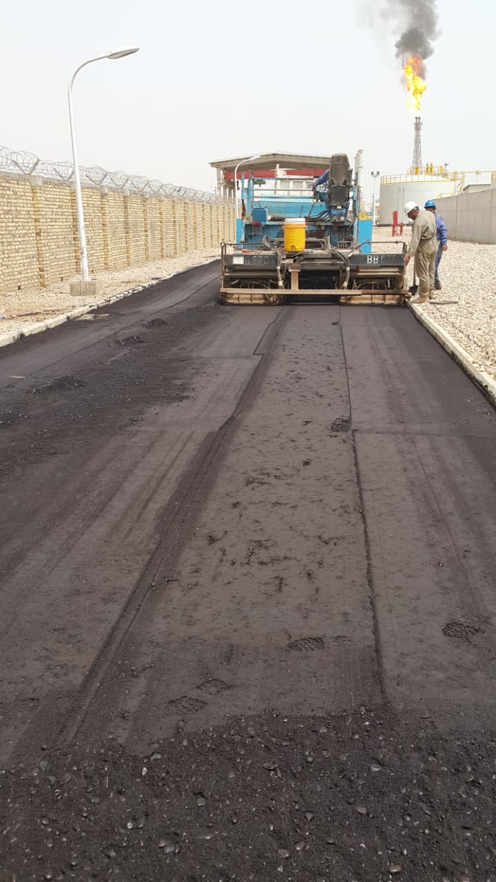 Asphalt paving and planning in the Majnoon, Bazargan and Halfaya oil fields