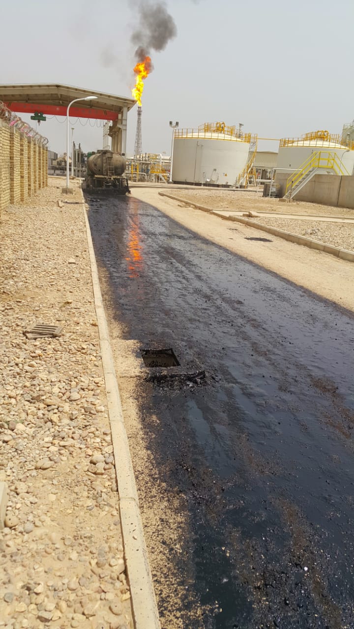 Asphalt paving and planning in the Majnoon, Bazargan and Halfaya oil fields